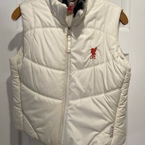 Liverpool FC White Puffer Vest
